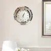 Zegary ścienne Zegar nowoczesny srebrny diamentowy światło luksusowy design cichy dekoracja korytarza salonu