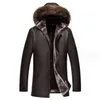 Cappotto invernale da uomo in pelle di pecora in pelle naturale manica lunga casual slim fit Casacas Parka giacca da ufficio da lavoro 4XL