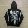 Felpe con cappuccio da uomo Felpe CACTUS JACK GRAFFITI FULL ZIP Moda Felpa con cappuccio da uomo 11 Lightning Skull Stampa Donna Felpe con cappuccio streetwear uomo J230829