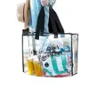 Sacs à bandoulière Sac de créateur de natation en PVC avec lettres transparentes imprimées, sac de rangement d'épaule pour organiser des articles caitlin_fashion_bags