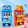 Cozinhas jogar comida crianças brinquedos simulação selfservice máquina de venda automática com mini moedas bebidas presentes para crianças mini brinquedos 230828