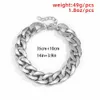 Vcagirest Punk Cuban Choker Lightweight Chunky Oval Chain Link Necklace Hip Hop Jewelry for Women (Sier)