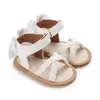 Sandaler 2023 Småbarn Baby Girl Fashion Flexibel PU-läder Non-Slip Bowknot Summer Flats Shoes For Casual Daily Daily