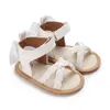 Sandálias 2023 Criança Bebê Menina Moda Flexível PU Couro Não-Slip Bowknot Verão Flats Sapatos para Casual Diário