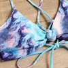 Kvinnors badkläder Bikini Knut Två rygglösa mode Kvinnor Sexig typ Baddräkter Swimwears Tankinis Set Bandage för kvinnor