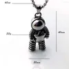 Pendentif Colliers Couple Groupe Hip Hop Astronaute Titane Acier Inoxydable Collier Pour Hommes