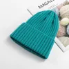 Bonnet/Crâne Casquettes Unisexe Hiver Doux Chaud Coton Cachemire Tricoté Bonnet Chapeau Haute Qualité Câble Tricot Plaine Bonnets 230829