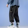 2021 männer Reine Farbe Seite Regenbogen Gürtel Jeans Japanische Streetwear Gerade Casual Hosen Hip Hop Stil Mode Hosen M-5XL HKD230829