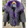 Cappotto caldo da donna in pelliccia sintetica invernale da donna, colletto oversize, capispalla di lusso spesso, moda 90% piumino d'oca 230828