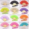 Party Favor 15 Colours Faning Fan Silk Fold Ręka Para Wracaj Elegancki fan z opakowaniami pudełko T9I002286 Drop dostawa Home Garde Dhtp8