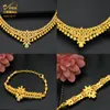 Charm Bracelets ANIID African Jewelry Set Big Necklace Dubai Ethiopian Gold Color Jewelery Earring Bracelet For Women Bridal Choker Wholesale 230828