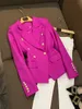 Abiti da donna Blazer Dusty 2023 Rosa Viola Verde Blu Nudo Nero Bianco Rosso Arancione Giacca doppiopetto Giacca moda 230828