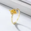 Cluster Rings Party Gifts's Choice Zircon Crown Gold Plated Ring 925 Silver Handgjorda grossistkvinnor