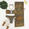 Women's Swimwear Fashion Sexy Sling Strap Backless Temperament Beachwear Split Bikini Swimsuit 2023