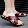 Slippers Zomer Lichtgewicht Grote Maat 38-47 Heren Cross Belt Schoenen Outdoor Fashion Casual Cool Soft Strand Sandalen