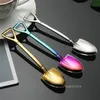 4/PCS Shovel Spoons rostfritt stål teskedar Creative Coffee Spoon för glassdessert Scoops Tabellansvarig Cutsly Set LT522