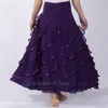 Stage Wear Jupe Flamenco Espagnole Pour Femmes Moderne Dentelle Solide Robe Longue Salle De Bal Costume De Danse Gypsy Big Swing Tango Robe