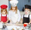 印刷可能なカスタマイズロゴチルドレンシェフエプロンセットキッチンウエスト12色の子供のエプロンシェフの帽子をかぶる料理のベーキング829