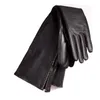 Mantens 30cm80cm Kvinnors damer Real Leather Sheep Skin Overlength Sidan blixtlåshandskar Fest Evening Operalong Gloves 230828