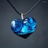 Pendant Necklaces Fashionable Elegant Natural Scenery Landscape Blue Love Necklace Holiday Gift