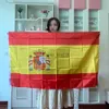 Испанский национальный флаг 90x150 см. Полиэстер без выцветания Espana Испанский баннер для празднования Большие флаги Бесплатная доставка HKD230829