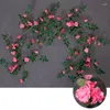 Decorative Flowers 180cm 54 Artificial Flower High-Quality Realistic Rose Vine Wedding Home Decor Decorazioni Casa Salotto House Decoration