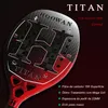 Теннисные ракетки Hoowan Titan 18k Beach Tennis Racket Professional Carbon Fiber 18K Шероховатая поверхность 22 мм профиль скважина 230828