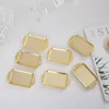 Autres fournitures de fête d'événement Gold 20pcs Plaque à gâteau en plastique Cupcake Dessert Affiche Plateau de qualité alimentaire Pâtisseries Cookies Cake Board Base inférieure Tapis de cuisson 230828