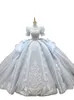 Plus Size Ball Brautkleider Prinzessin Pearls Brautkleid Kappe Hülle Perlen angewandte Lace Beach Custom MADE MADE MADE MADE MADE MAD