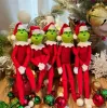 Bambola di Natale rossa e verde per la decorazione dell'albero di Natale dell'elfo Ciondolo per la casa con cappello Regali per bambini di Capodanno 829