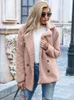 Femmes fourrure fausse automne Teddy manteau femmes femme épais chaud peluche veste à manches longues hiver 230828