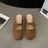 Slippers Baotou Half Voor Vrouwen Bovenkleding 2023 Zomer Veelzijdige Platte Bodem Lelijke Leuke Muller Schoen Vasteland China