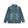 Projektant Balencaiigas Hot Diamond Large Letter Dżins Men's and Dame's Loose Casual Jacket Street Street Butting Coat