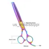 Sax Shears 80 "Purple Dragan Pet Grooming Thunning Scissors Dog Cat Beauty Grooming Shears Japan Steel Animals Hair Trimning Tools B0059B X0829