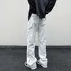 Jean Cargo noir blanc hommes coupe ajustée mode été jean droit hommes Streetwear Hip-hop poche Denim pantalon hommes pantalon S-3XL HKD230829