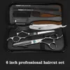 Scissors Shears Barber Scissors 60 " Japanese stainless steel Hairdressing Scissors Hair Cutting Shears Thinning Scissors Haircut Set x0829