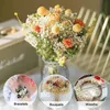 Dekorativa blommor kransar torkade blommor babys andas bukett elfenben vita blommor naturliga gipsophila grenar för heminredning bröllop borddekor blommor 230828