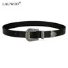 Ceintures LAUWOO dernière dame rétro ceinture Punk 2.8CM personnalisé punk large ceinture 100% cuir de vache ceinture décorative vache en cuir véritable 230829