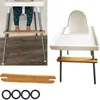 Poussette pièces accessoires bébé chaise haute repose-pieds repose-pieds chaise haute en bambou naturel avec anneaux en caoutchouc 230828
