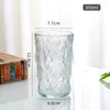 急行！ 350ml氷河ガラスのデザインシンプルなガラス水ボトル眩しい透明ガラスタンブラースーツ用ビールジュースドリンクカップLG08
