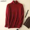 Męskie swetry męskie 100% czysty norki SWETER Turtleeck duży rozmiar swobodny pullover jesienna zimowa koszula baza mężczyźni ciepłe lapy Top 230828