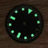 Autres montres Noir Blanc / Orange 29 mm Cadran de montre vintage Cadran GMT lumineux vert pour montre de mouvement NH34 pour hommes Accessoires de modification 230829