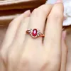 Bagues de cluster Le cadeau d'anniversaire Naturel et réel Ruby Ring Gemstone Mariage Engagement pour les femmes Fine Bijoux en gros
