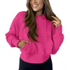 Sudaderas con Capucha para Mujer Túnica Informal Otoño/Invierno con Capucha Abrigo Sólido Corto Suéter Sudaderas Pequeñas Medianas