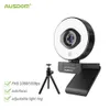 AUSDOM AF660 FHD 1080P 60FPS Webcam Autofocus Caméra de flux à 75 degrés avec trépied réglable sans lumière droite pour la diffusion en direct HKD230828
