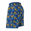 Shorts masculinos ginásio estrelas sol lua casual troncos de natação celestial impressão secagem rápida esportes fitness qualidade grande tamanho board calças curtas