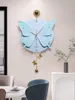 Wall Clocks Living Room TV Background Network Red Butterfly Clock Table Hanging Light Luxury Household Fashion