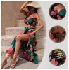 Dwuczęściowa sukienka Y2K bikini bluzki długa sukienka seksowna dla kobiet lato moda dwa kawałki w stylu spódnicy w stylu Floral Midi sexy boho zestawy 230829