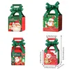 Present Wrap 5/10pcs god jul godislåda med band xmas jultomten claus behandla paket navidad party år dekor