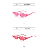 Flame Shaped Sunglasses Frameless Personalized Colorful Glasses Outdoor Seaside Beach Party Dressing Eyewear Street Photography